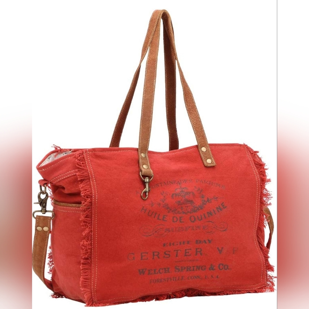 ☆HP☆NWT Myra Bag Carmine Upcycled Weekender S-1437